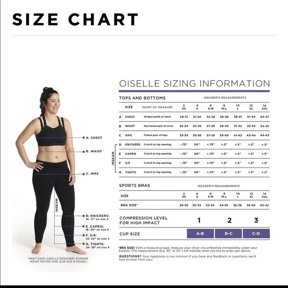 Oiselle purple running tights - Picture 4 of 4